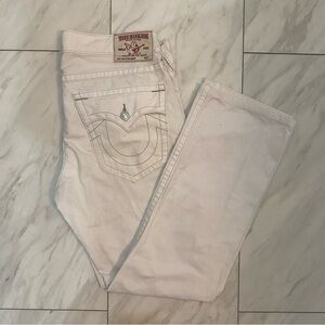True Religion Mens White Jeans Size 36